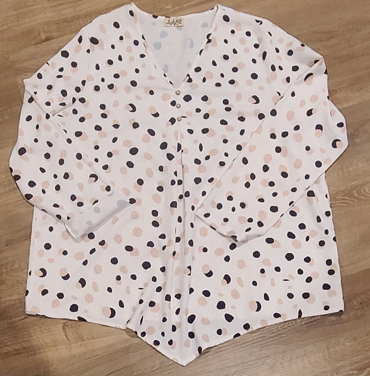 #188 Women's XL Shop Lucky Kat Blouse