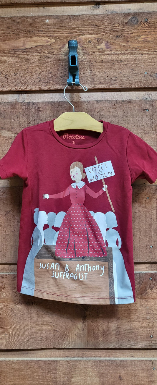 REDUCED: #9---  Girls 3T. Piccolina Susan B. Anthony Shirt