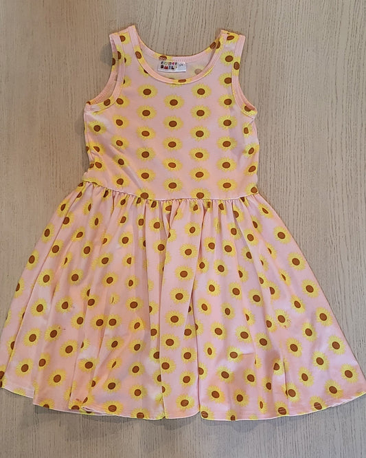 REDUCED: #9---  Girls 3-4. Full Twirl sunflower tank dress. Perfect for spinning!