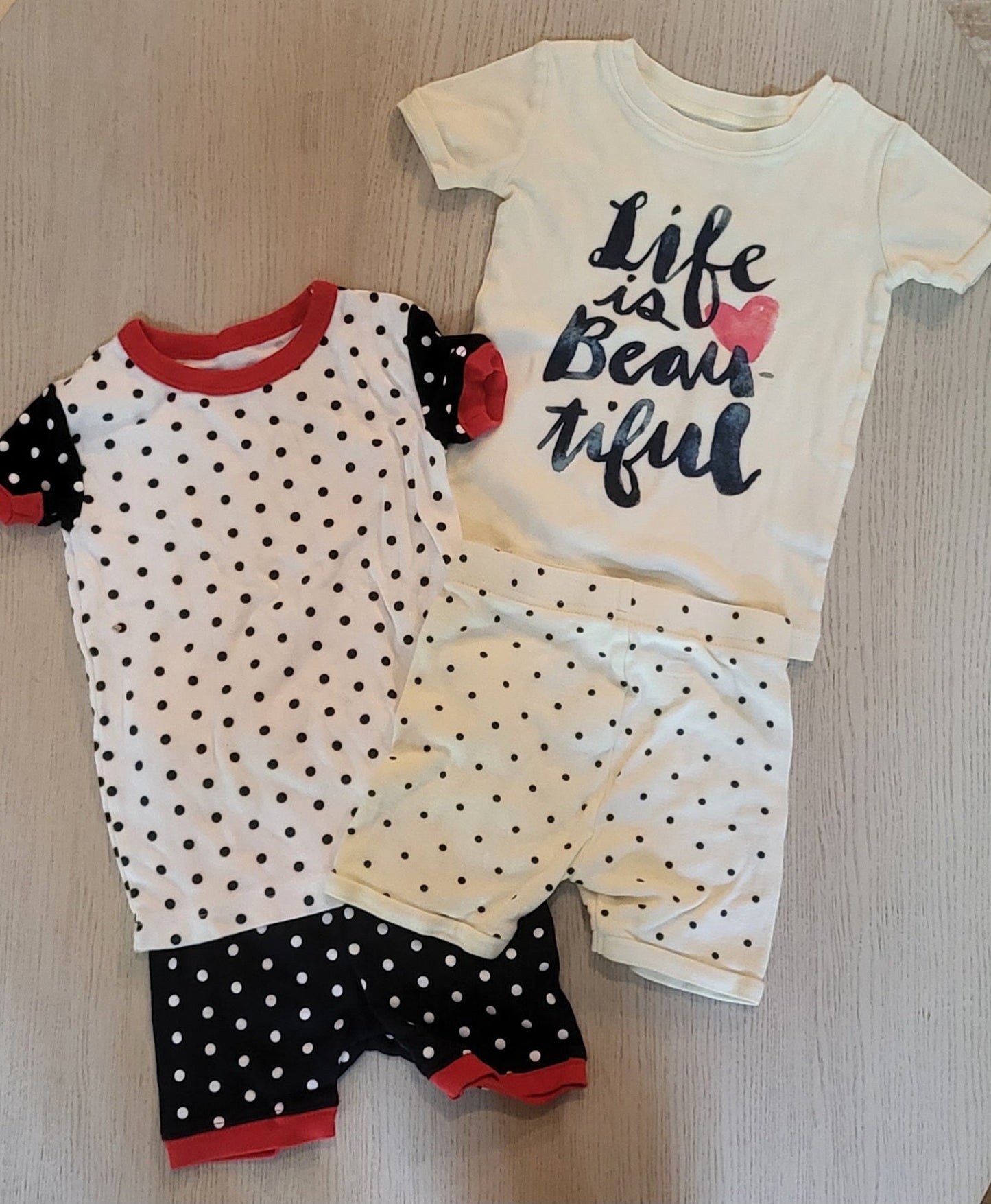 REDUCED: #9--- Girls 3T. Two pair of shorties pjs.