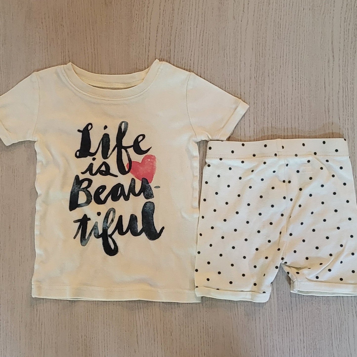 REDUCED: #9--- Girls 3T. Two pair of shorties pjs.