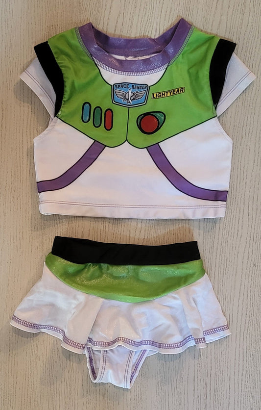 REDUCED: #9---  Girls 3T. Disney Pixar Buzz Lightyear/ Toy Story Swimsuit.