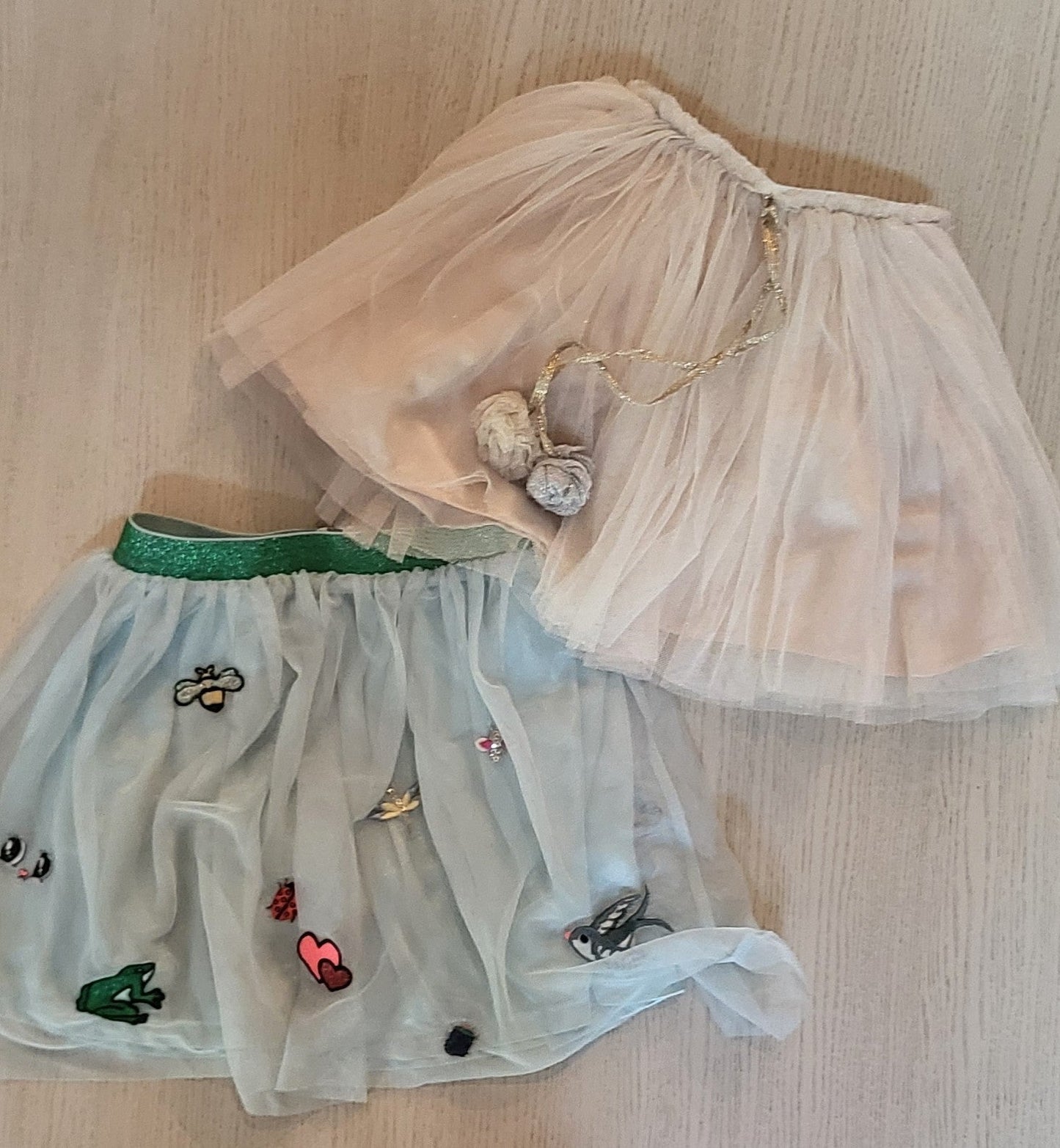 REDUCED: #9--- Girls 3T+. Two shimmery tutu skirts.