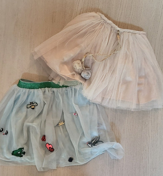REDUCED: #9--- Girls 3T+. Two shimmery tutu skirts.