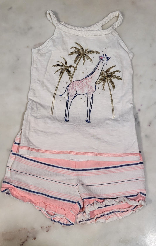 REDUCED: #9--- Girls 5. Carters Giraffe short set.