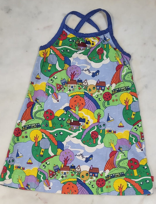 REDUCED: #9--- Girls 4-5. Listed under girls 4. Vibrant and whimsical Little Bird UK sundress.