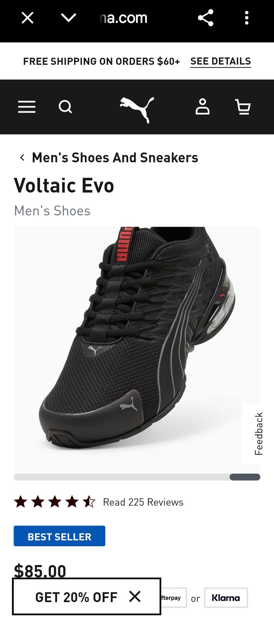REDUCED: #9--- Men's 8. New Puma Voltaic Evo running shoe