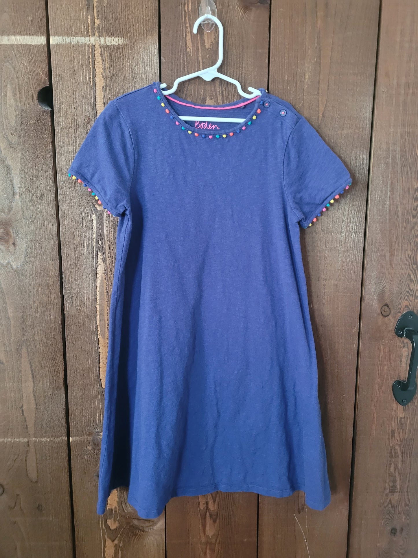 #111 Boden Pom Pom Dress Girls Size 11-12Y