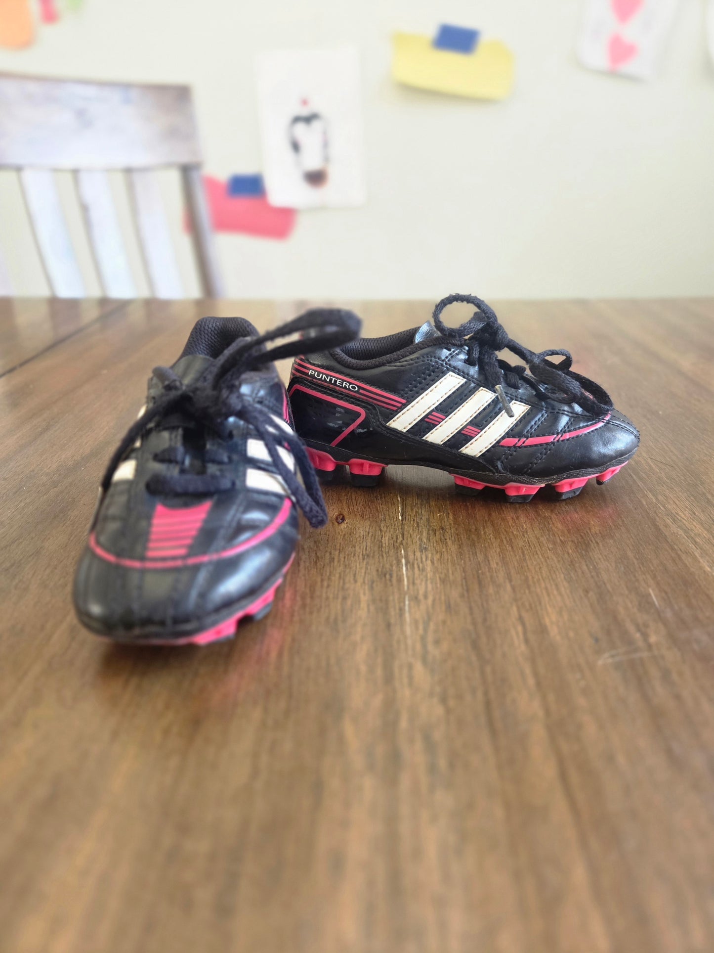 Seller 184 girls adidas pink and black soccer cleats size 10