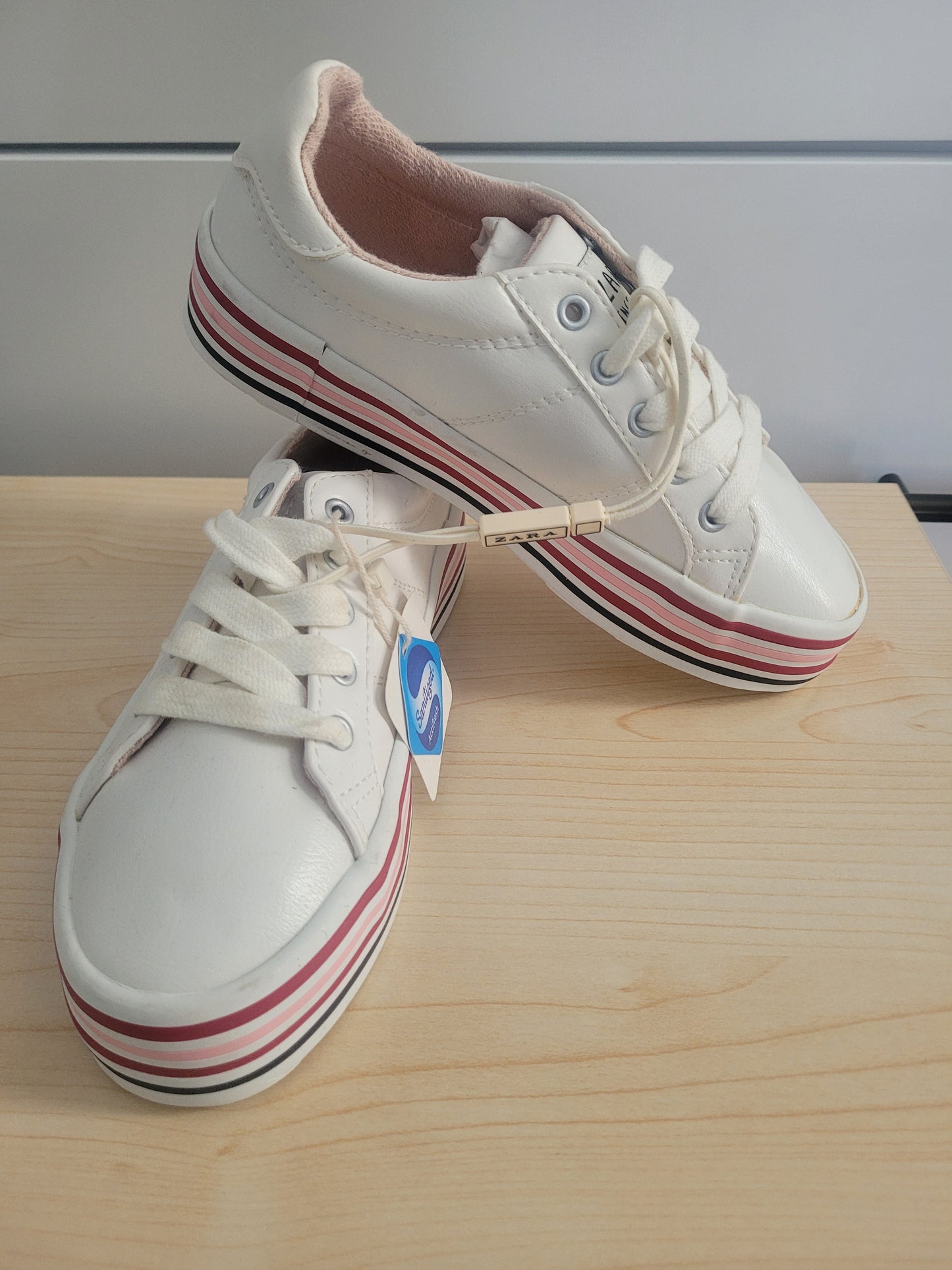 #111 NWT Zara Platform Sneakers Girls Size 31 (13)