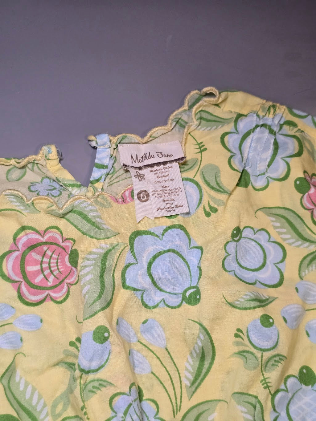 #131 REDUCED Matilda Jane floral blouse sz 6