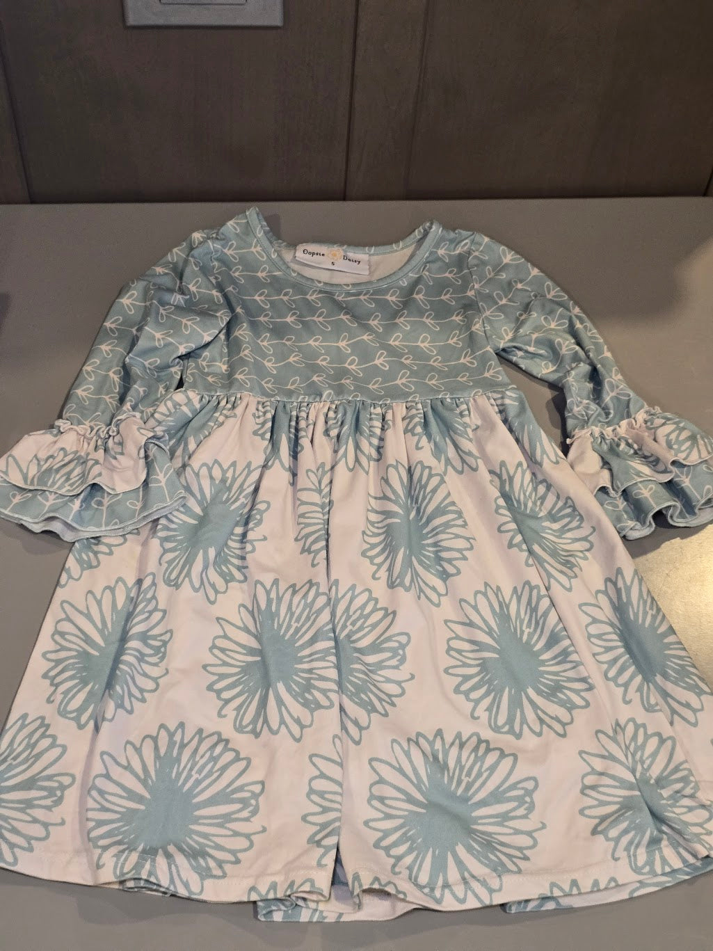 #131 REDUCED Oopsie Daisy flower twirl dress sz 5