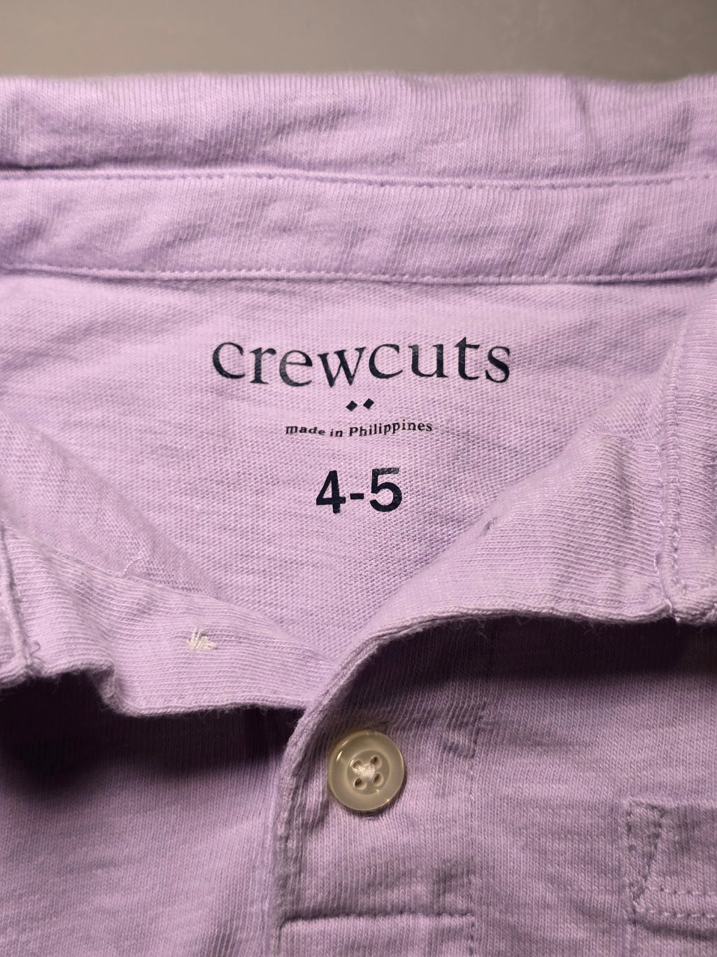 #131 REDUCED Two Crew Cuts collared shirts in burnt orange and light purple sz 4-5