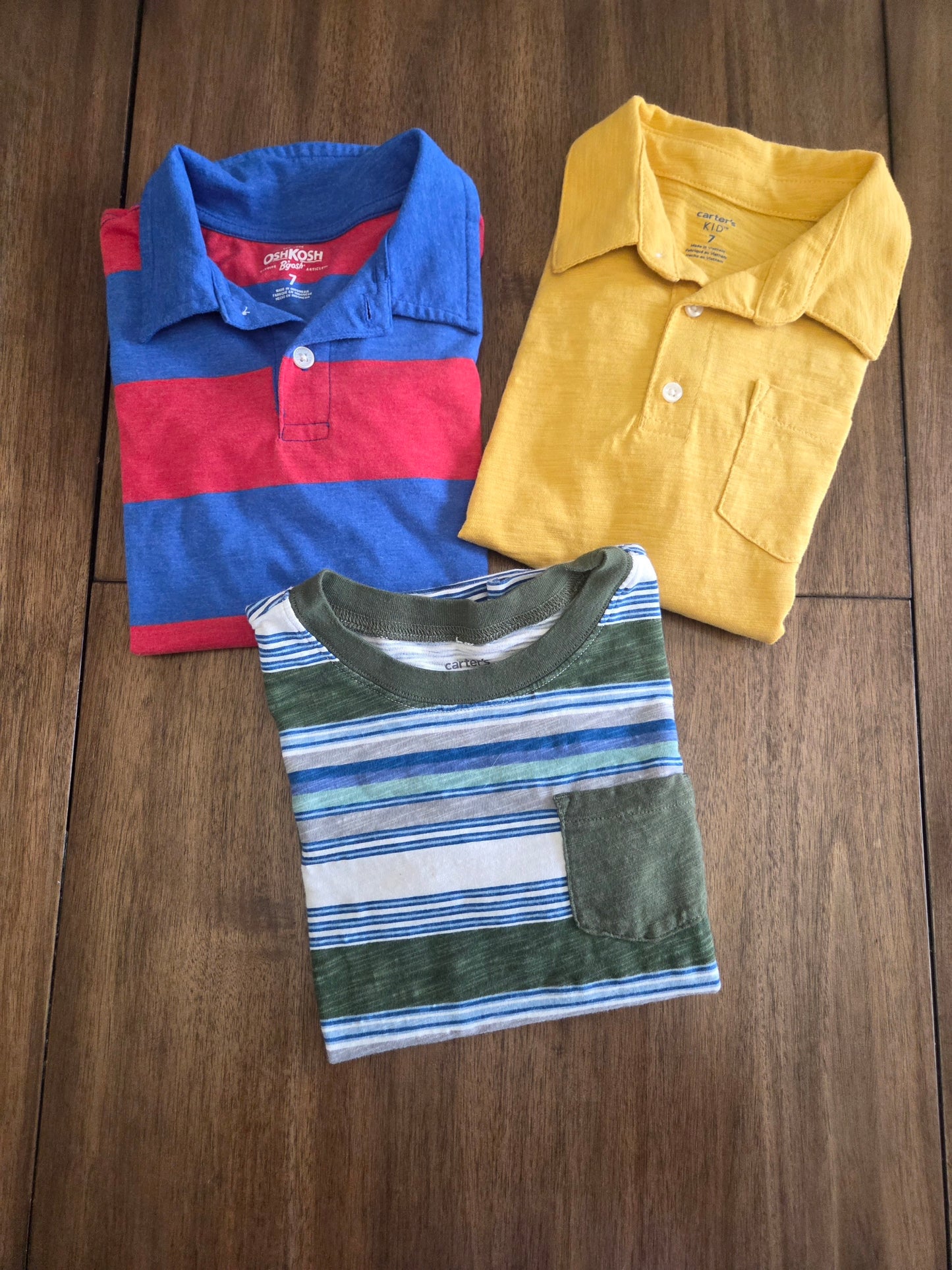 Seller 184 boys polo and striped shirts size 7