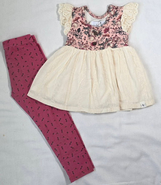 #190 Girls 18M Love & Grow Emery Dress with Leggings