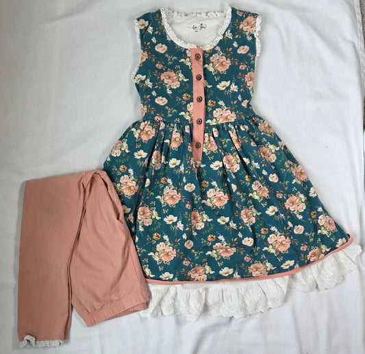 #190 Girls 12Y Love & Grow Enchanted Rose Tunic Set
