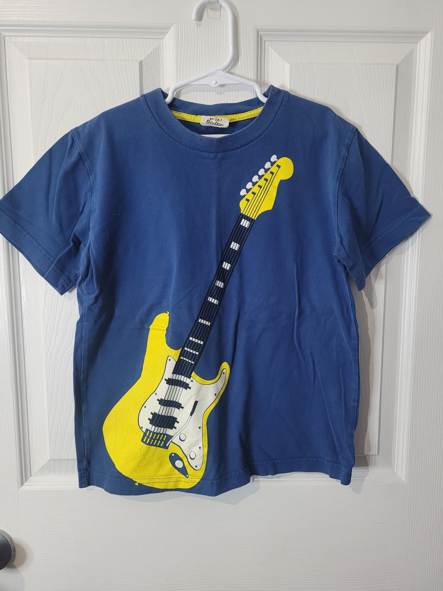 #44 Mini Boden Guitar Tee Boys Size 7-8Y