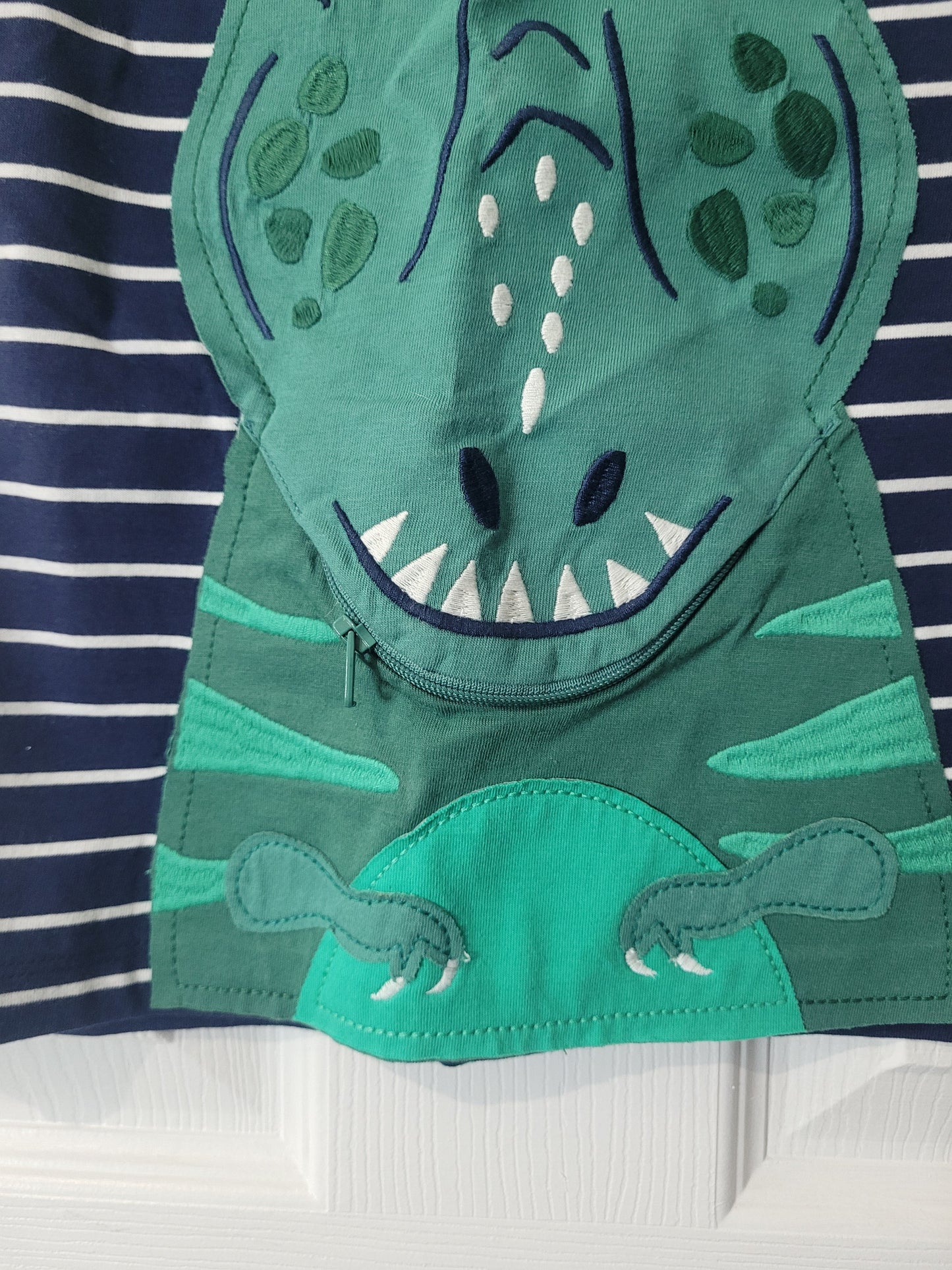#44 NWOT Joules Dino Zipper Tee Boys Size 7