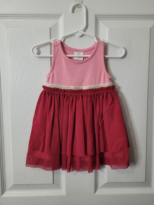 *REDUCED* #44 Hanna Andersson Ruffle Tank Dress Girls Size 75/12-18M