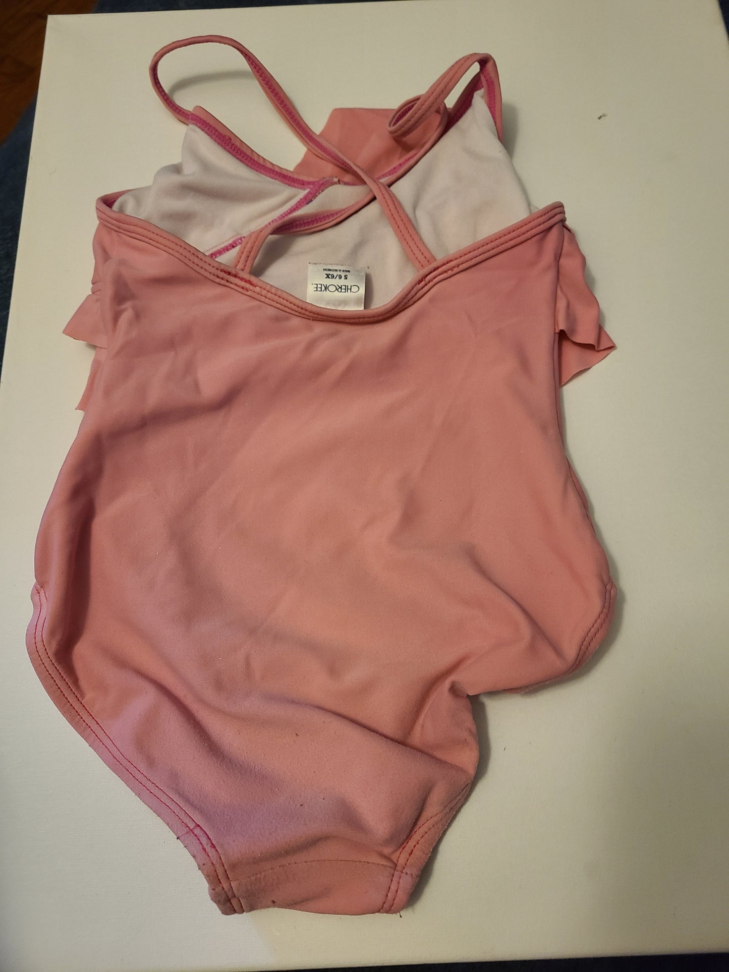 #66 girls  cherokee swimsuit size s (6/6x)