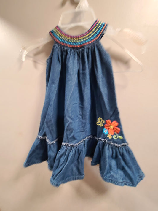 #66  girls okie dokie size 2t jean dress