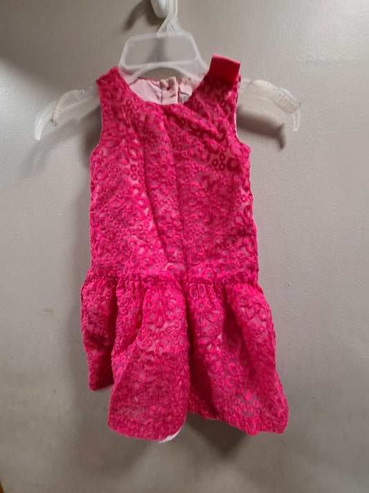 #66  girls pink lace dress size 4t