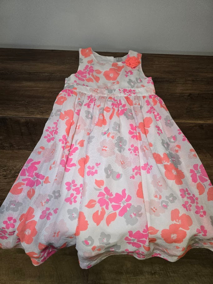 #131 REDUCED Carter's Pink & Coral floral dress sz 6