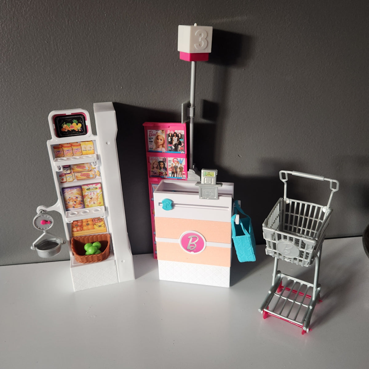 #167 Barbie Supermarket Playset Grocery Store Food