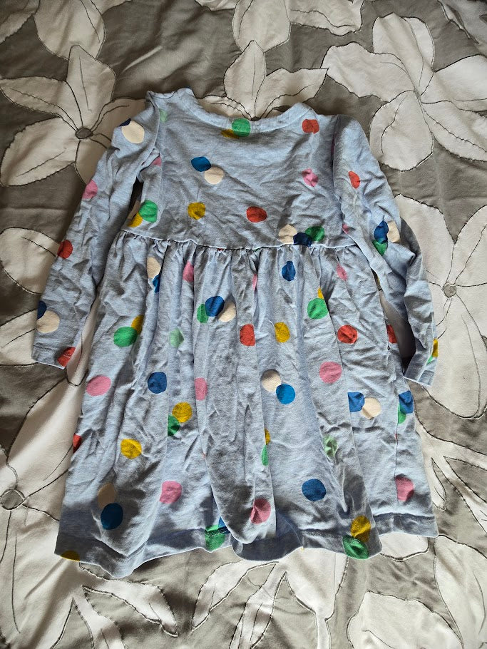 #131 Boden long sleeve polka dot dress with pockets sz 7 - 8