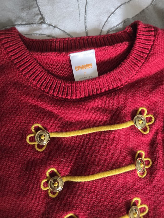 #131 Gymboree Toy Soldier dress sz 7