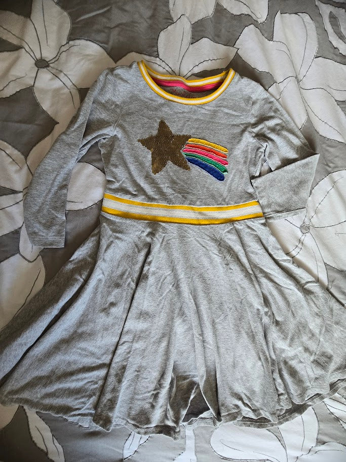 #131 Mini Boden Star sequin twirl dress sz 7 - 8