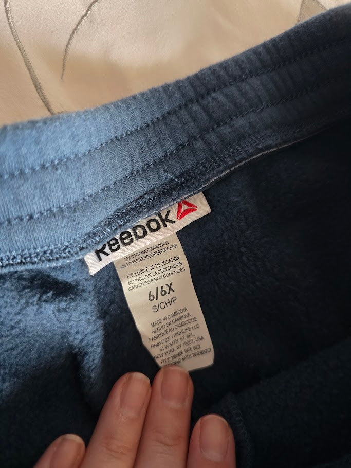 #131 Reebok dark teal with light teal highlight sweatpants sz 6