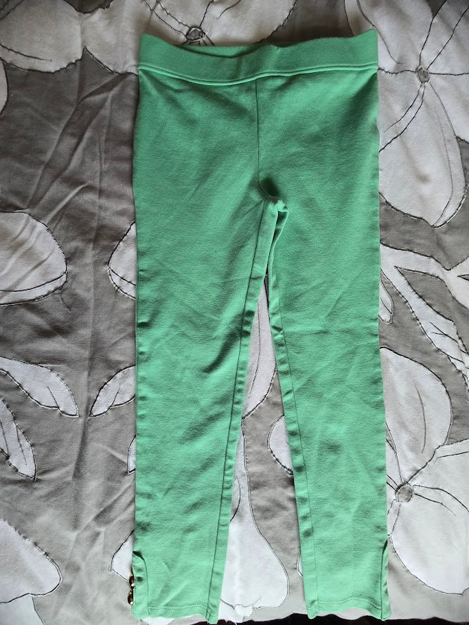 #131 Janie and Jack green pointe pants sz 6
