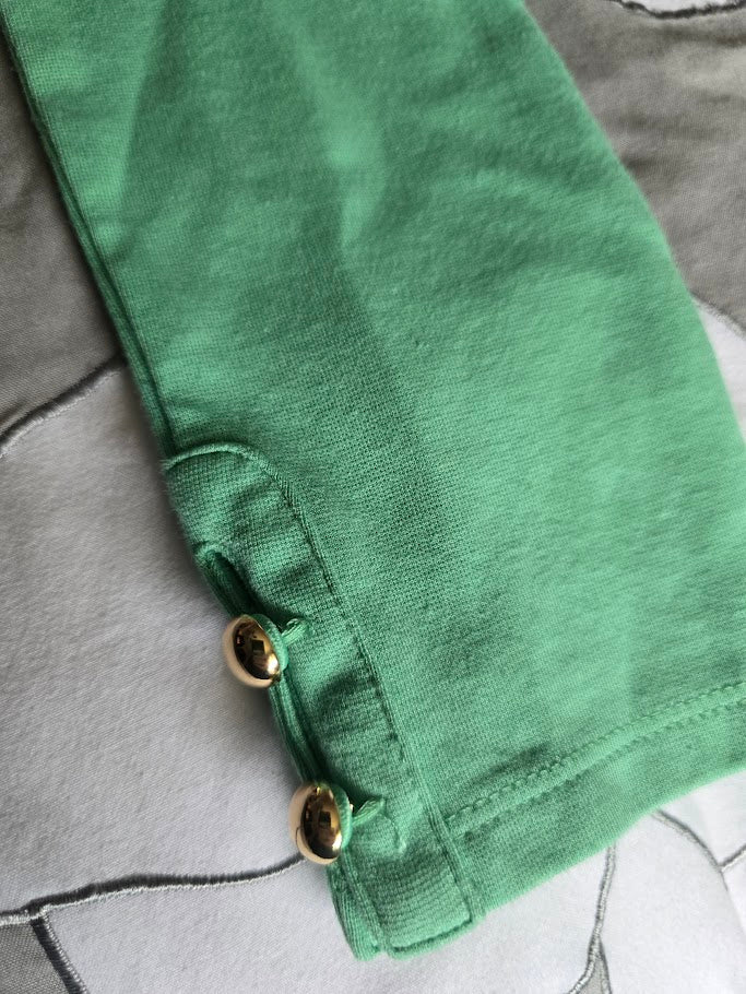 #131 Janie and Jack green pointe pants sz 6