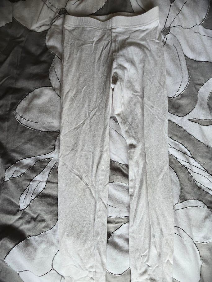 #131 Old Navy girls white leggings sz  S (6 / 7)