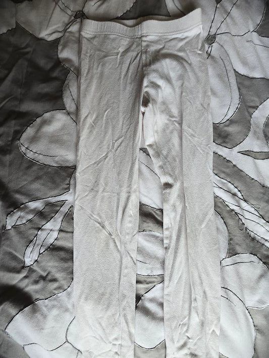 #131 Old Navy girls white leggings sz  S (6 / 7)