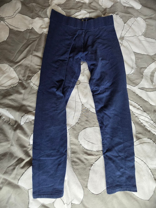 #131 Mini Boden girls Navy thick leggings sz 7 - 8