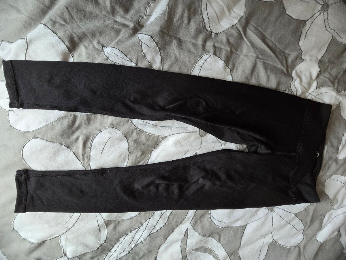 #131 90 Degree girls athletic black leggings sz S 7 / 8