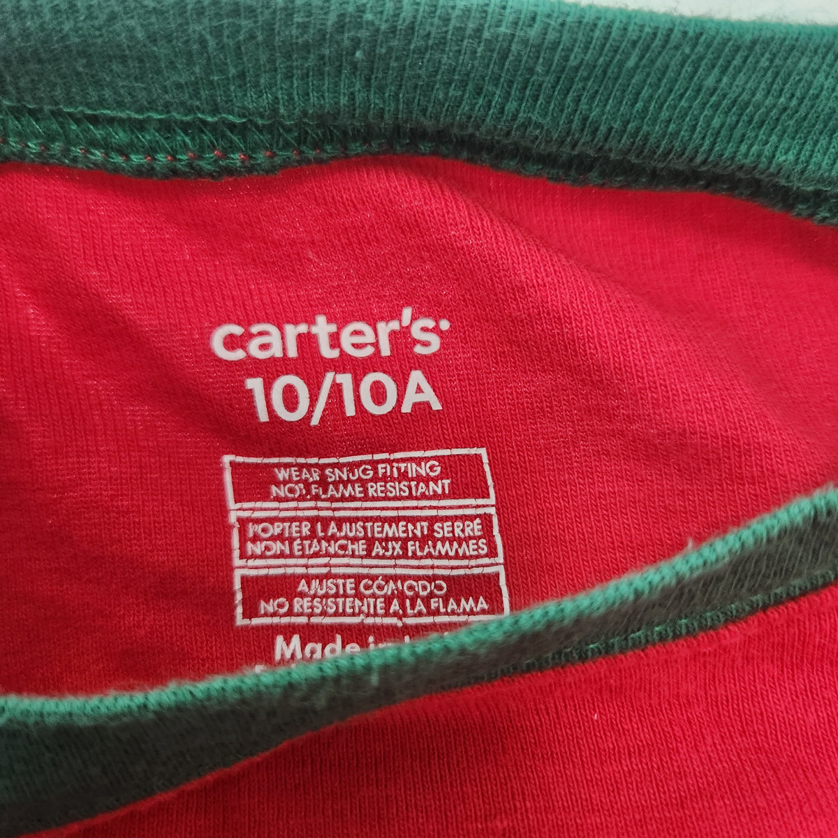 #167 Cat & Jack & Carter's Size 10 Holiday Kids Pajama Set Bundle Of 2