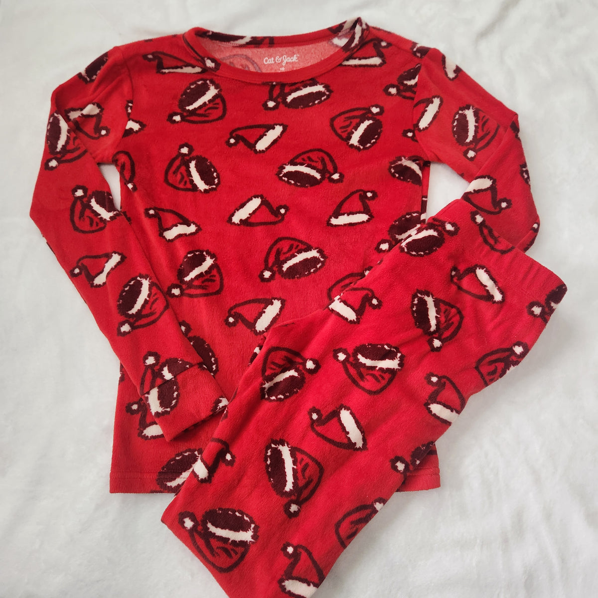 #167 Cat & Jack & Carter's Size 10 Holiday Kids Pajama Set Bundle Of 2