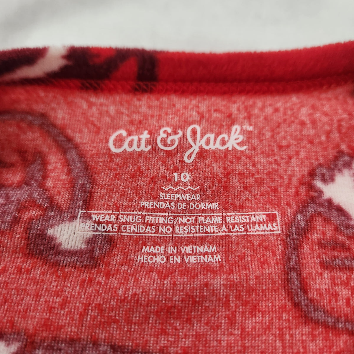 #167 Cat & Jack & Carter's Size 10 Holiday Kids Pajama Set Bundle Of 2