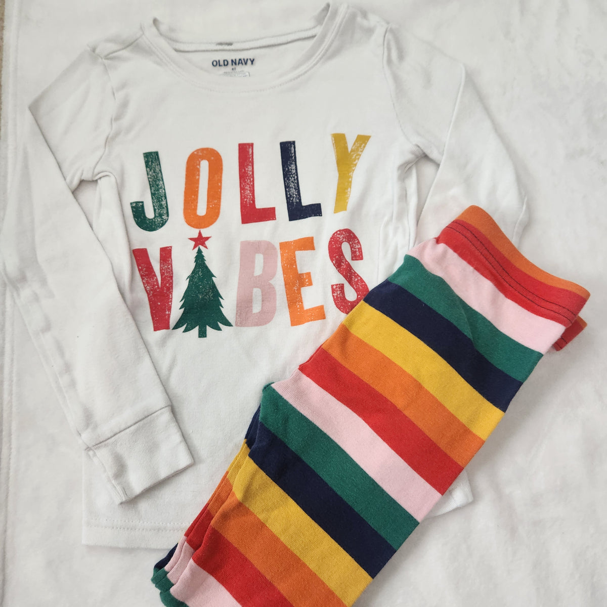 #167 Old Navy & Carter's Size 6 Christmas Pajamas Bundle Of 2