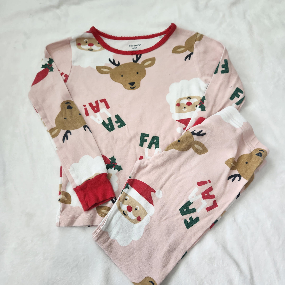 #167 Old Navy & Carter's Size 6 Christmas Pajamas Bundle Of 2