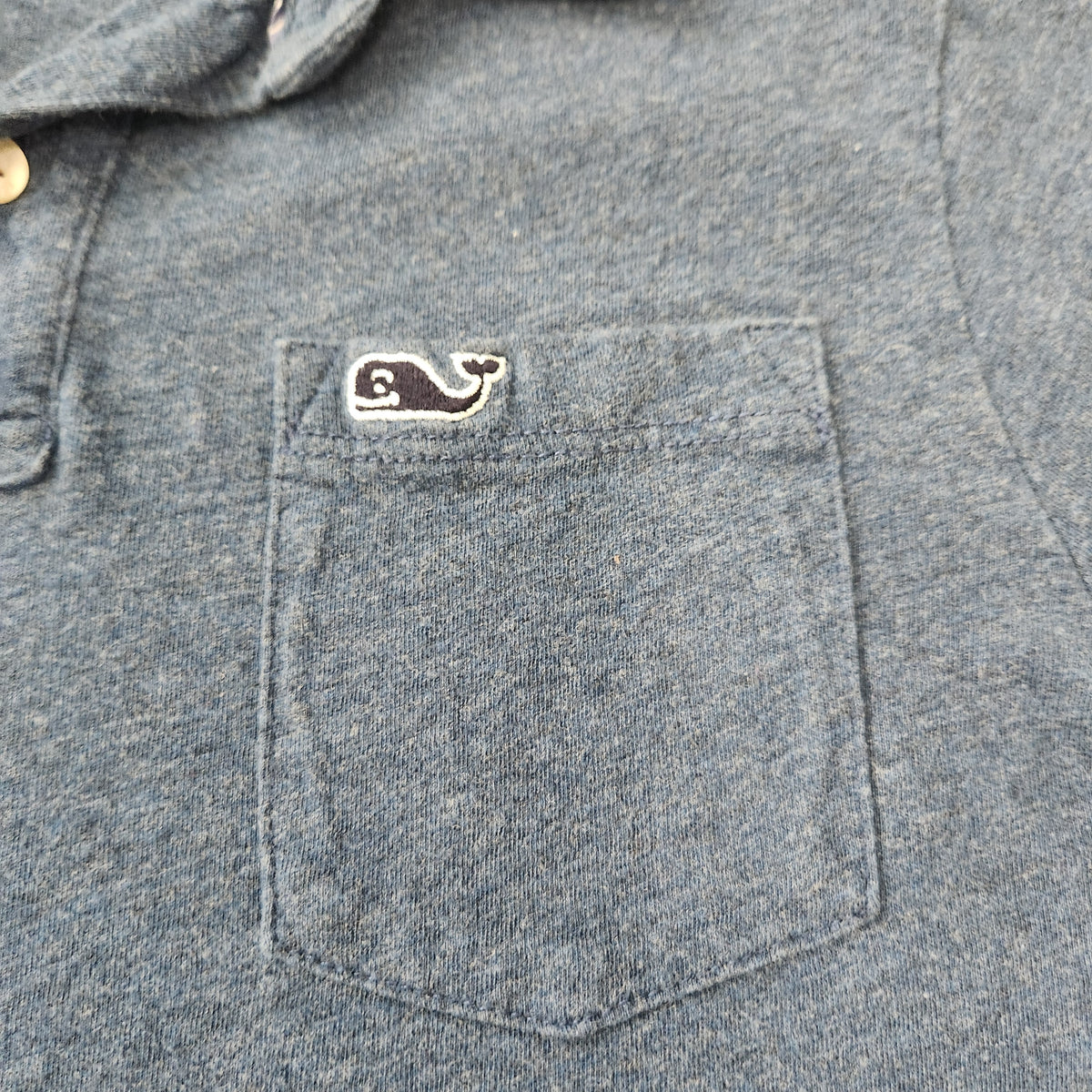 #167 Vineyard Vines 8-10 Long-Sleeve Blue Polo Shirt