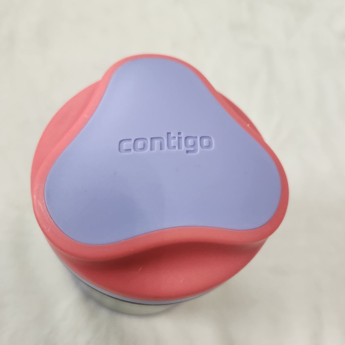 #167 Contigo Stainless Food Jar with Pink & Lavender Lid and Floral Print