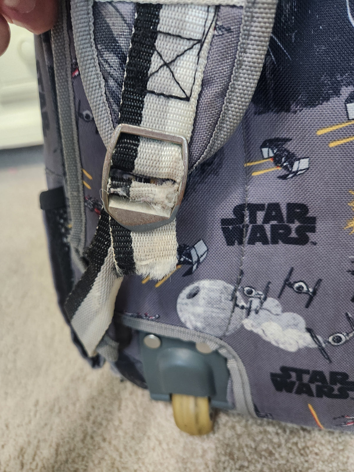 #167 Pottery Barn Kids x Star Wars Rolling Kids Backpack Suitcase
