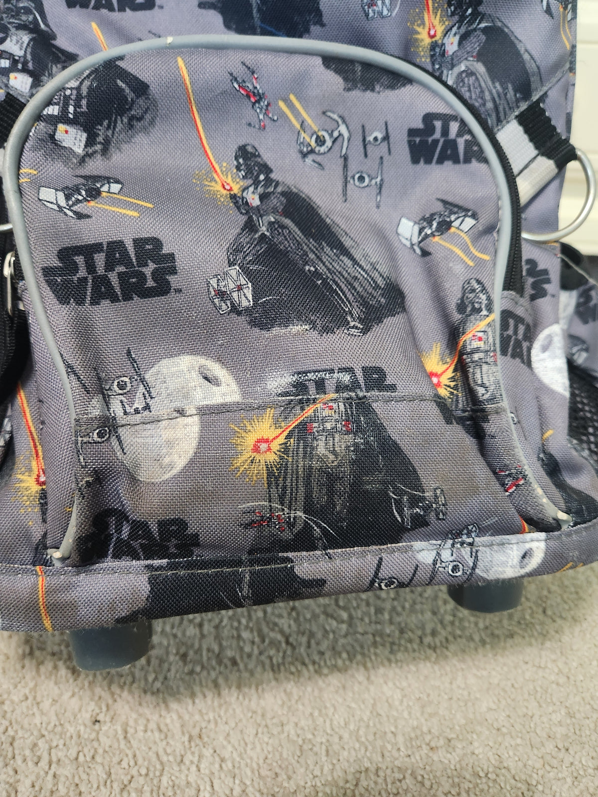 #167 Pottery Barn Kids x Star Wars Rolling Kids Backpack Suitcase