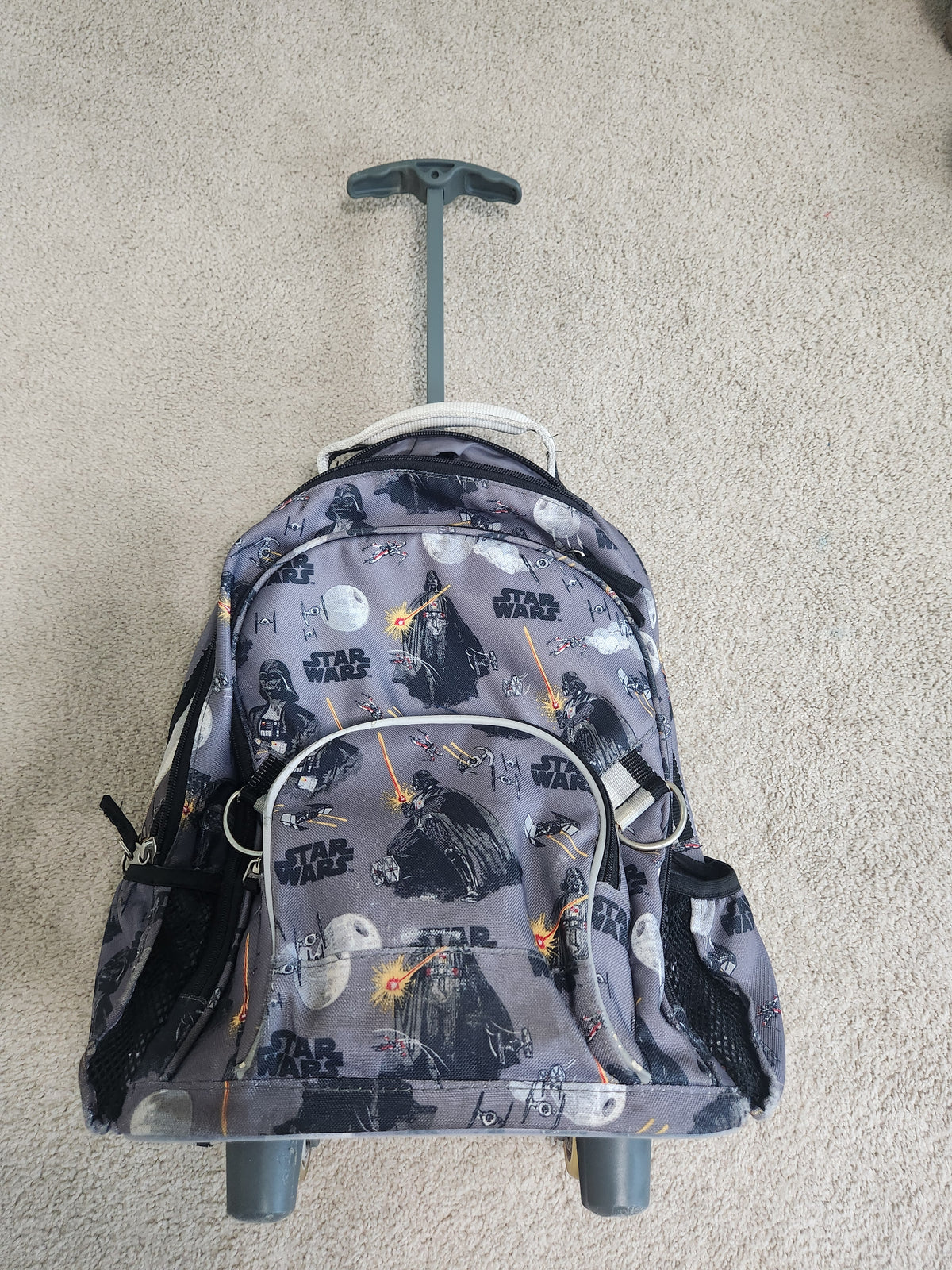 #167 Pottery Barn Kids x Star Wars Rolling Kids Backpack Suitcase
