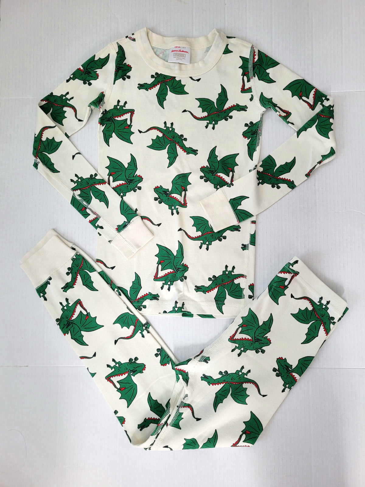 #164 Hanna Andersson Dragon Pajamas Boys 130 (8)