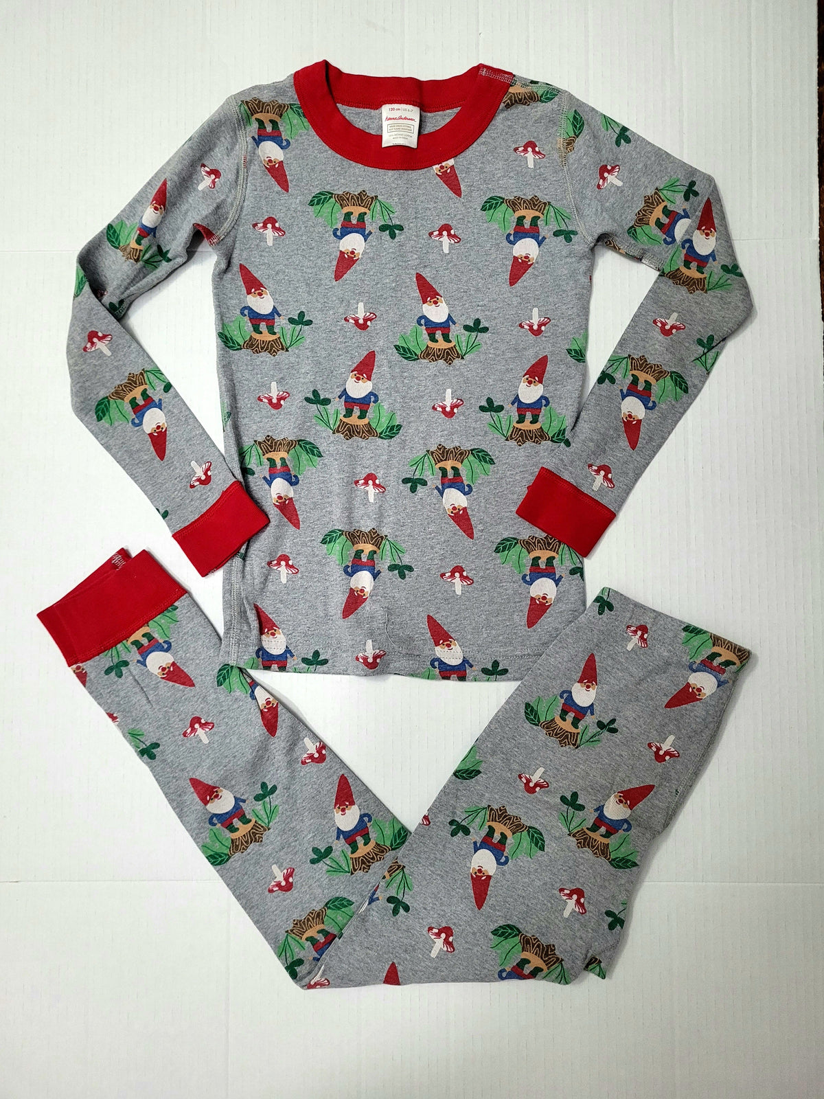 #164 Hanna Andersson Gnome Pajamas Boys 120 (6-7)